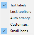 toolbar menu