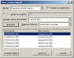 mass rename dialog
